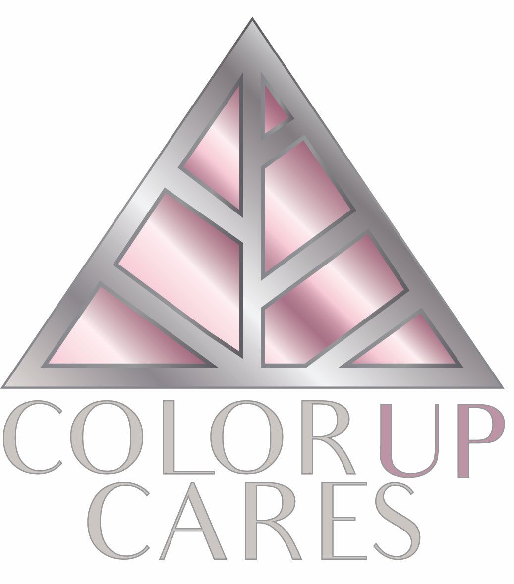Color Up Cares logo representing the charitable and community outreach initiative of the Color Up skincare brand.