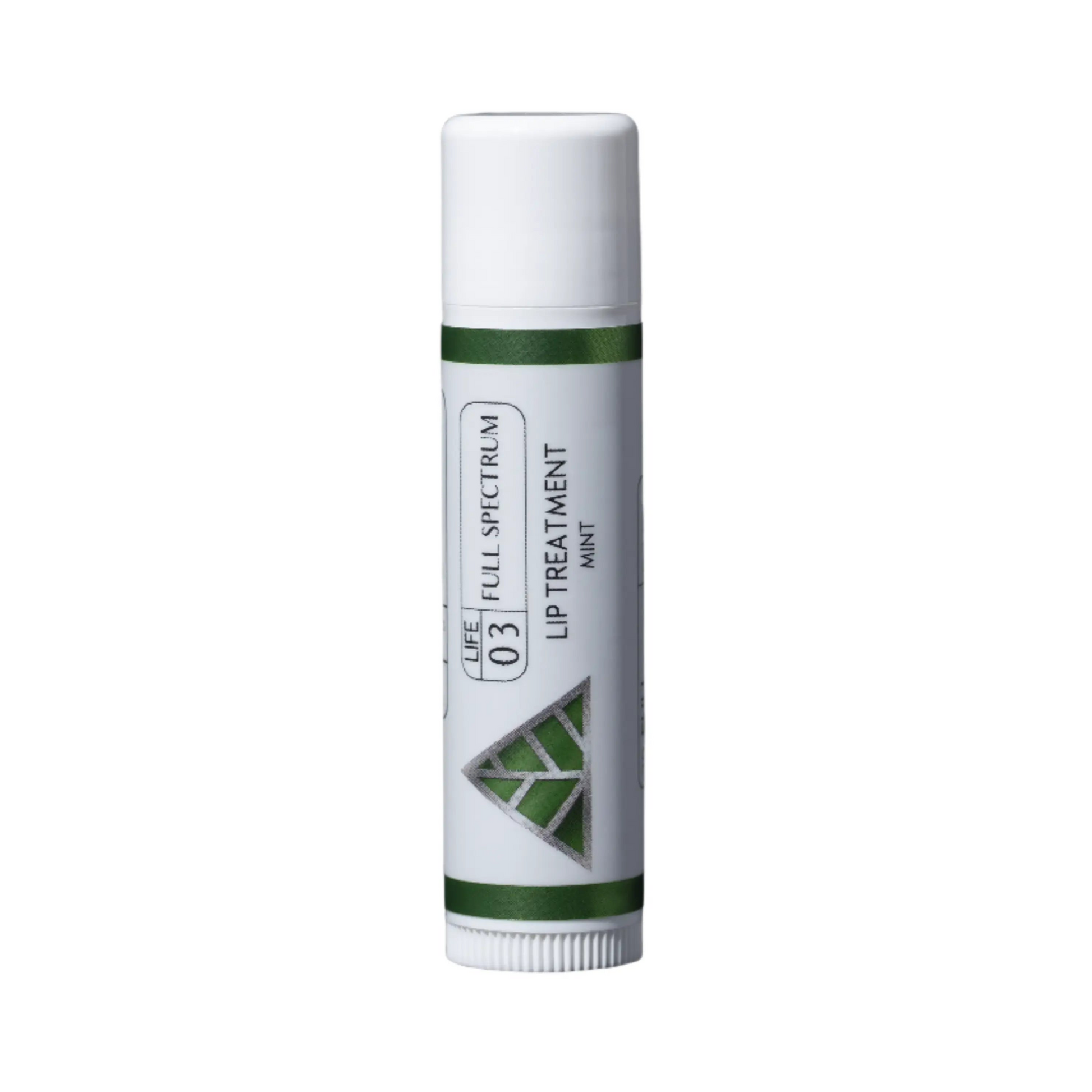 Color Up Lip Treatment balm with green and white design on a white background