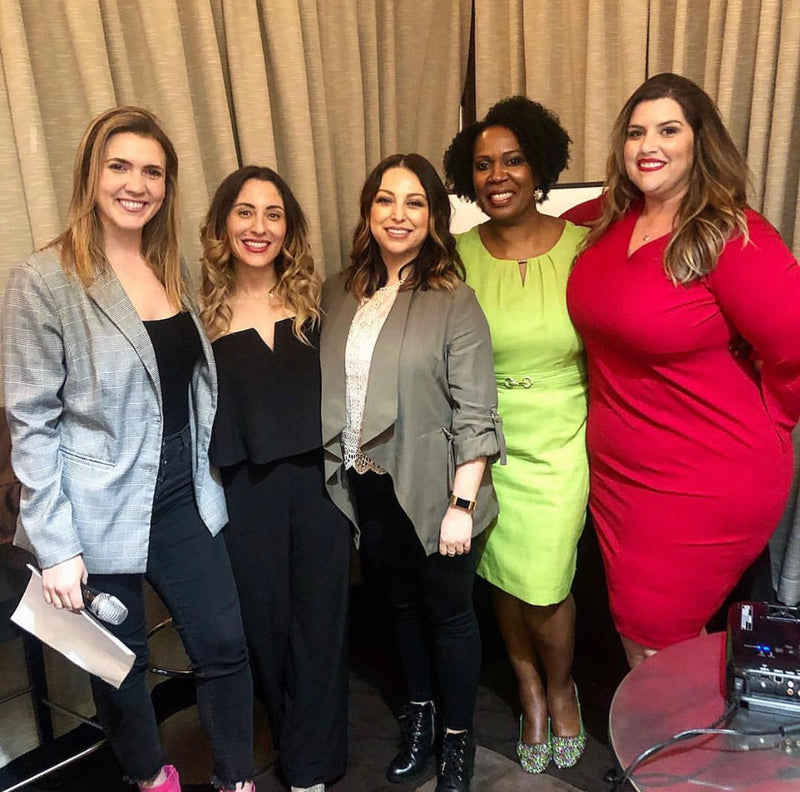 5 women at NYC Launch Red Door Spa for color up therapeutics