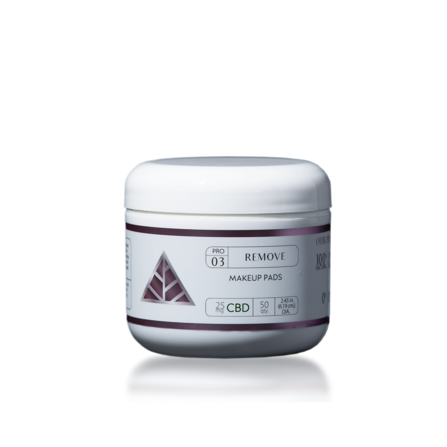 Color Up REMOVE Makeup Pads with CBD for no-rinse cleansing, makeup removal, and travel-friendly skincare on a transparent background.
