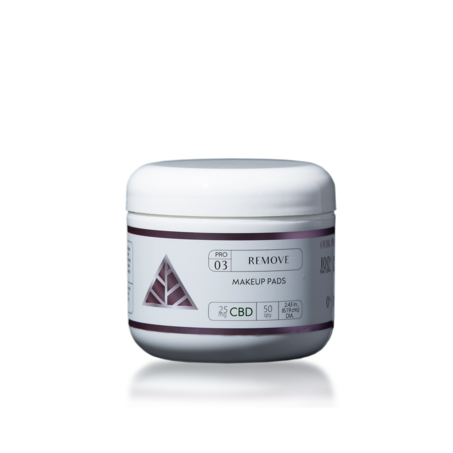Color Up REMOVE Makeup Pads with CBD for no-rinse cleansing, makeup removal, and travel-friendly skincare on a white background.