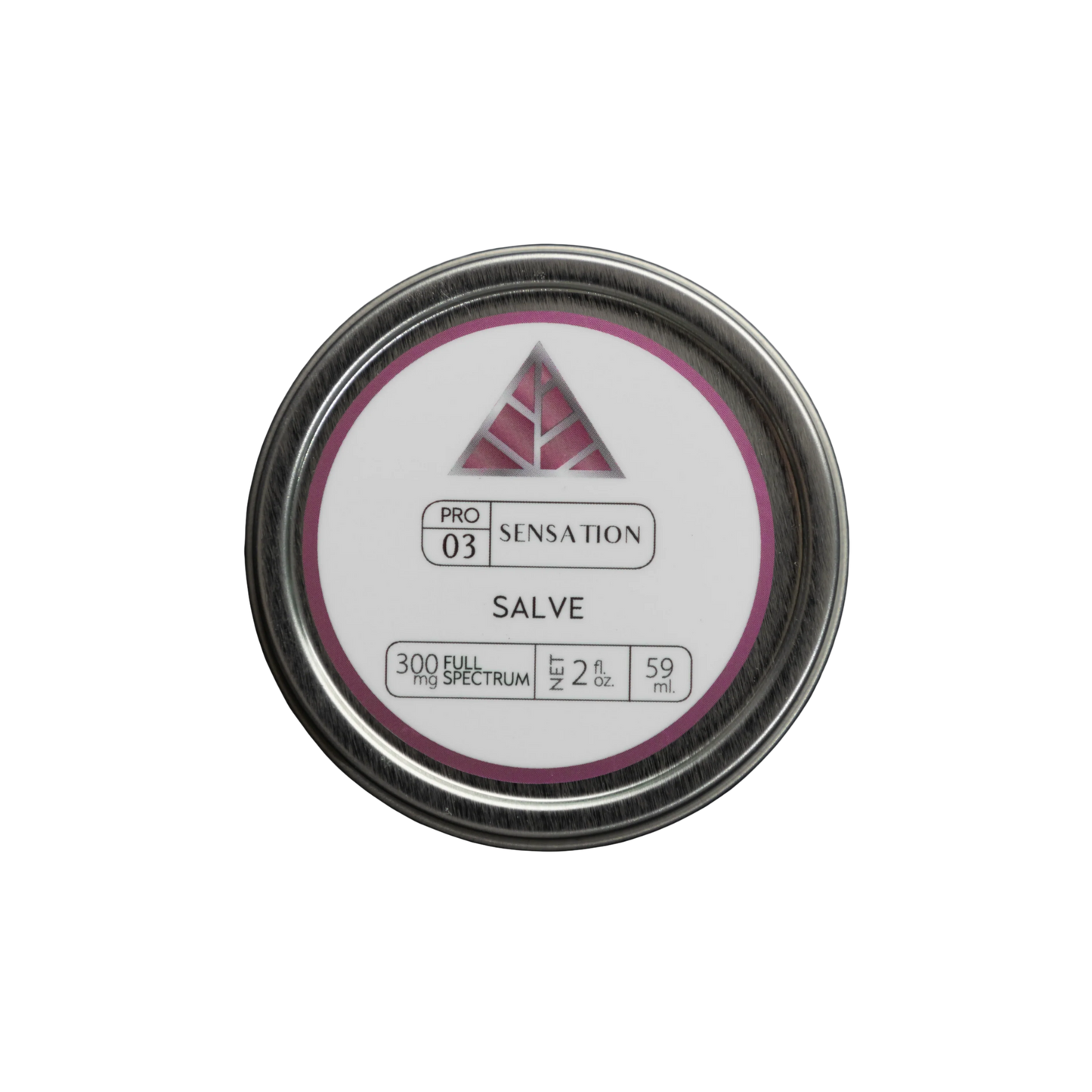 Aluminum tin with Color Up Sensation Salve on transparent background.