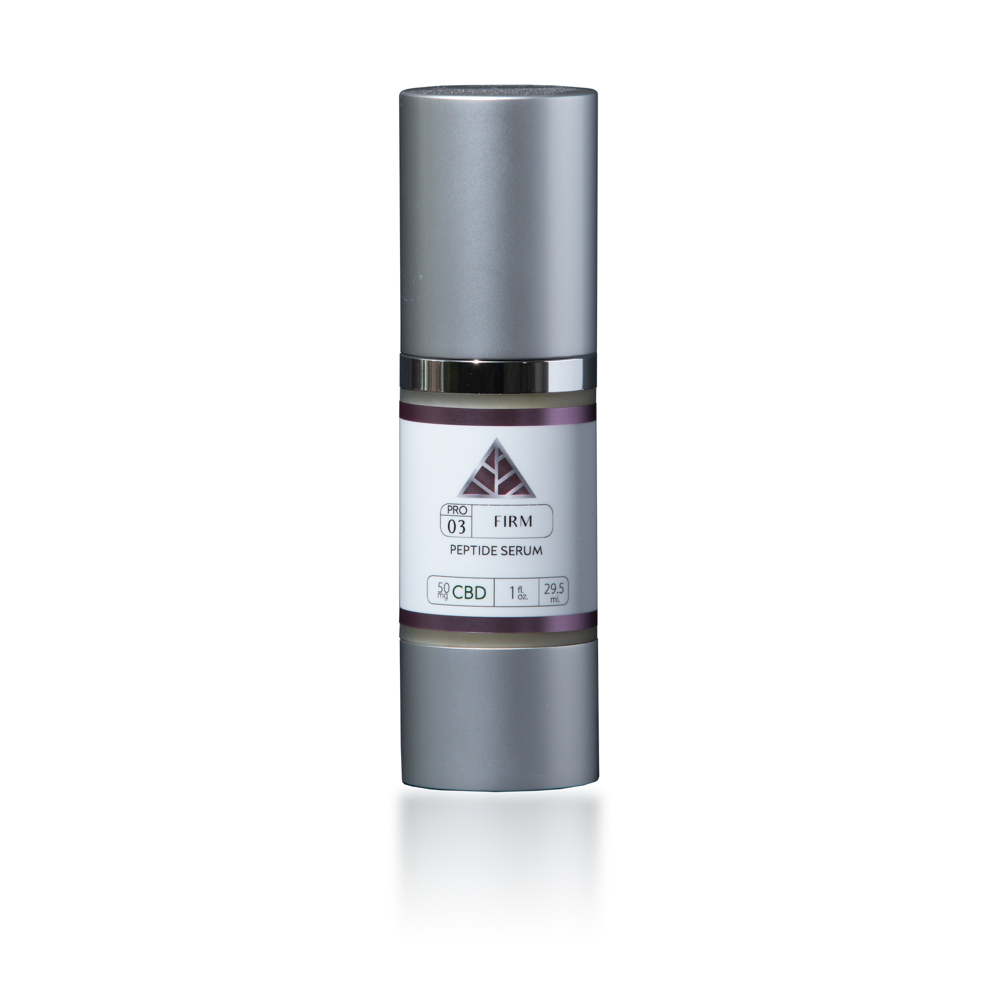 Firm Peptide Serum by Color Up in silver cosmetic bottle with pink triangle logo