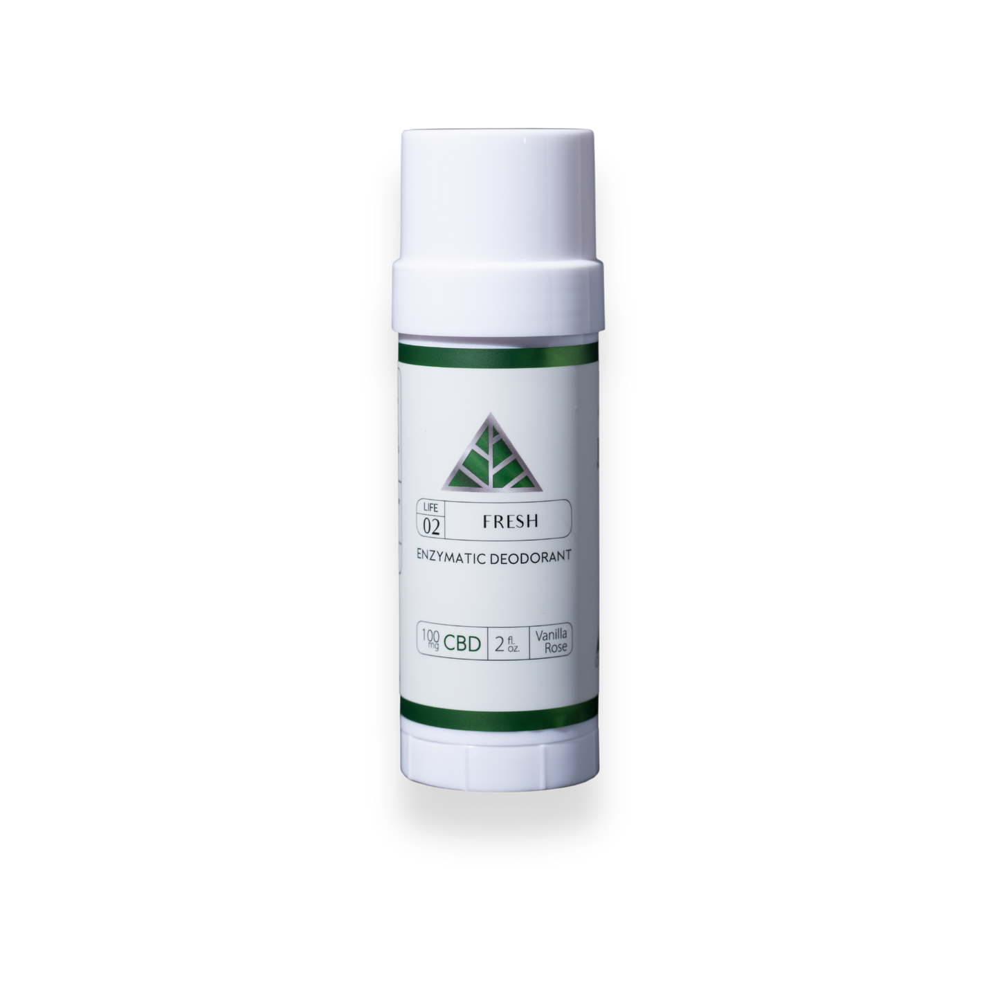 Color Up FRESH Enzymatic Deodorant with CBD for aluminum-free odor control and clean daily personal care on transparent background.