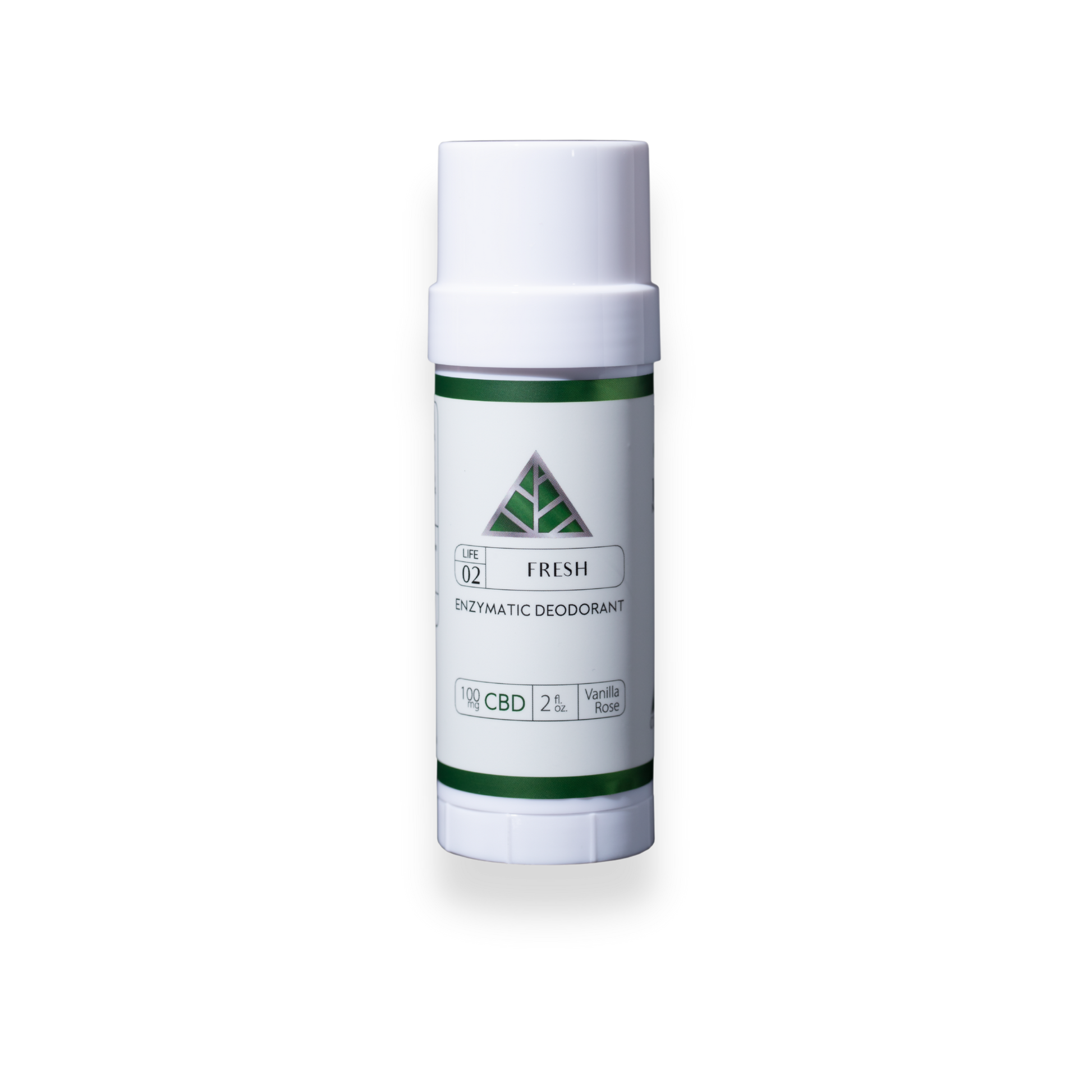Color Up FRESH Enzymatic Deodorant with CBD for aluminum-free odor control and clean daily personal care on transparent background.