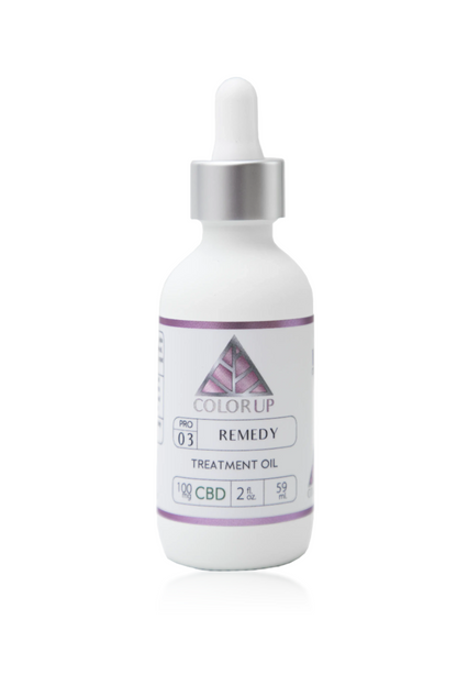 Video of Color Up REMEDY Treatment Oil with CBD, rosehip oil, and botanical oils for nourishing facial skincare.