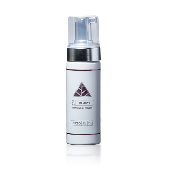 Video showing Color Up REMOVE Foaming Cleanser in 5 oz retail size for gentle pH-balanced daily facial cleansing and sensitive skin care in use.