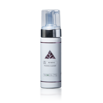 Video showing Color Up REMOVE Foaming Cleanser in 5 oz retail size for gentle pH-balanced daily facial cleansing and sensitive skin care in use.
