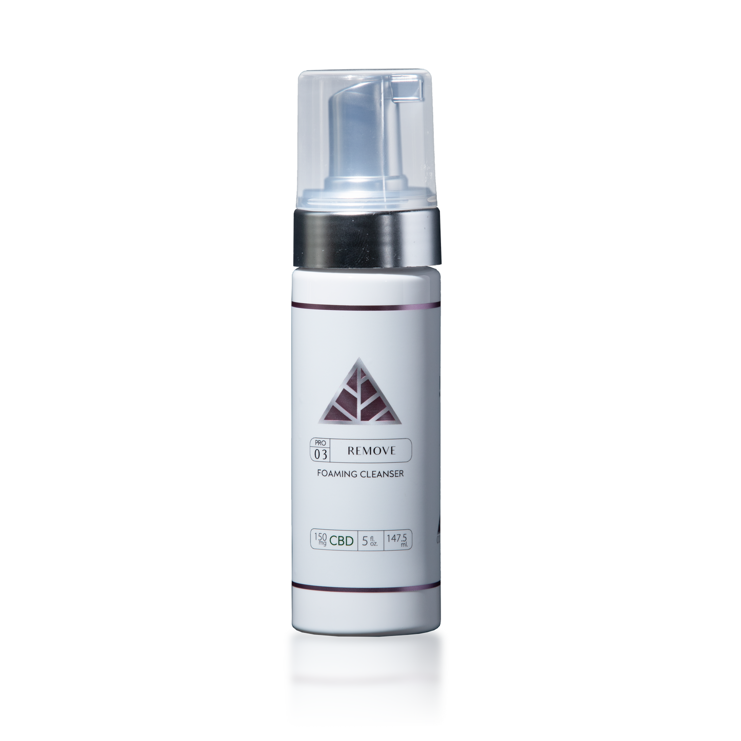 Color Up REMOVE Foaming Cleanser in 5 oz retail size for gentle pH-balanced daily facial cleansing and sensitive skin care on transparent background.