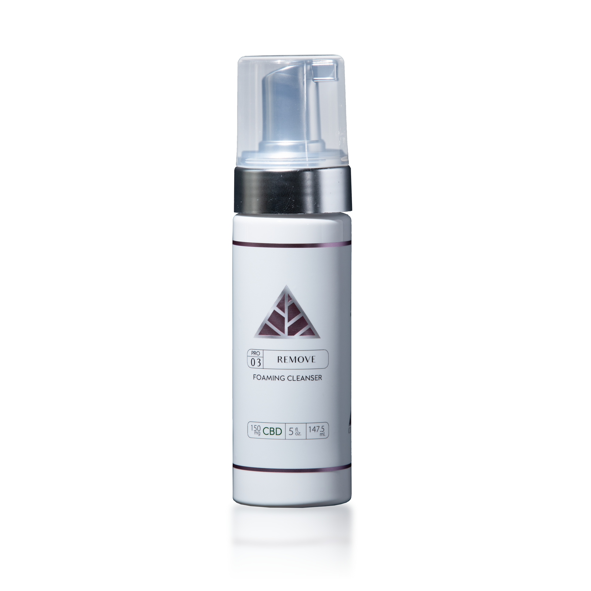 Color Up REMOVE Foaming Cleanser in 5 oz retail size for gentle pH-balanced daily facial cleansing and sensitive skin care on transparent background.