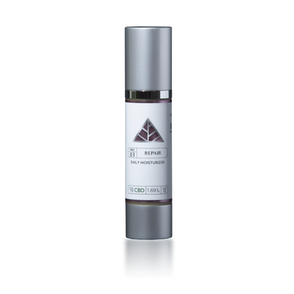 Color Up REPAIR Daily Moisturizer in 1.69 oz retail size for daily barrier repair, hydration, and professional home-care routines on transparent background.