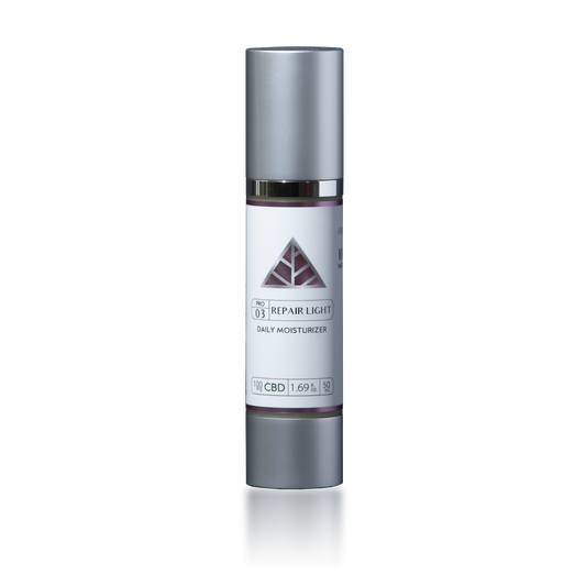 Color Up REPAIR Light Daily Moisturizer in 1.69 oz retail size for lightweight daily hydration, barrier support, and oily or combination skin on transparent background.