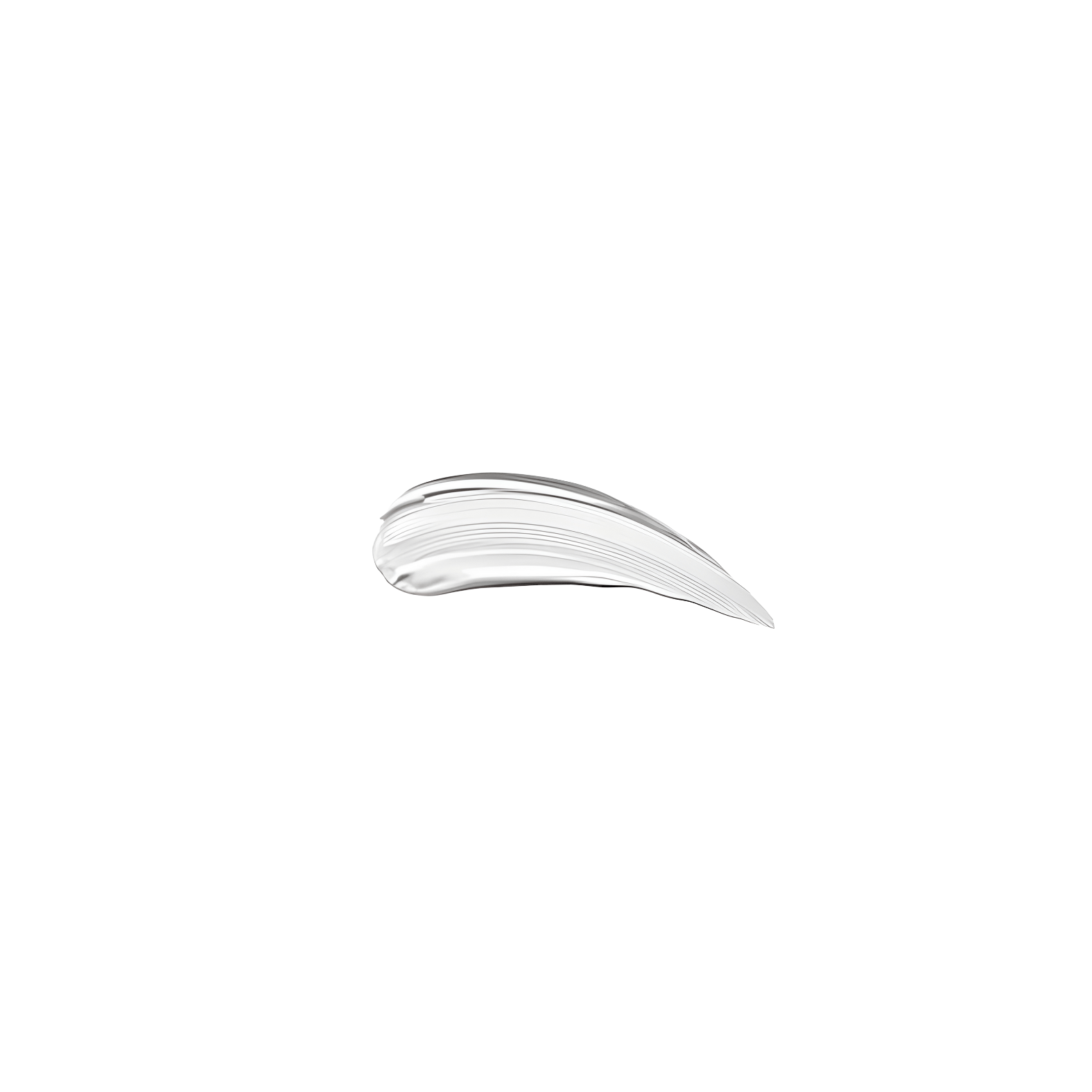 White cream swatch on a white background